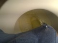 Pissing boxers on the toilet