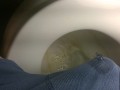Pissing boxers on the toilet