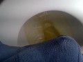 Pissing boxers on the toilet
