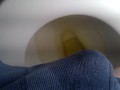 Pissing boxers on the toilet