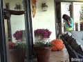 Britney Blue Plays Dildo Outdoor