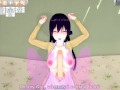 POV Mieruko-chan - Miko Yotsuya footjob,titjob,blowjob and fuck