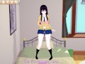 POV Mieruko-chan - Miko Yotsuya footjob,titjob,blowjob and fuck