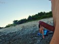 GENTLYPERV MEETS A PERVY GIRL ON A BEACH. During an exhibitionist day at the sea I find a cute woman