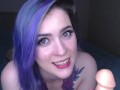 Girl talks to you sweetly while masturbating your cock POV