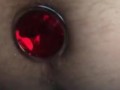 Quick anal play and gape
