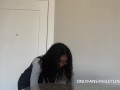 Sexy Stepdaughter Uses Your Kitchen Counter to Make A Wet Video For You