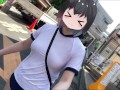 【Ｉカップ変態巨乳女子大生とうふ】ノーブラランニング巨乳体操着とブルマでおもちゃ装着💖して原宿の人混みを疾走してみたら、人が多すぎてまさかの結末に…