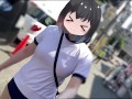【Ｉカップ変態巨乳女子大生とうふ】ノーブラランニング巨乳体操着とブルマでおもちゃ装着💖して原宿の人混みを疾走してみたら、人が多すぎてまさかの結末に…
