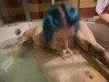 little bitch sucks dick in the jacuzzi (part 1)