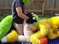 Furry backyard Sex