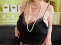 Satin negligee and copper nylons 