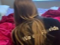 Blonde College Babe Fucks before Class ..hot gf creams on my dick .. young couple fucks 