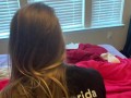 Blonde College Babe Fucks before Class ..hot gf creams on my dick .. young couple fucks 
