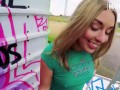 MAMACITAZ - Blonde Girl Daniella Margot Fucks Big Cock In Public