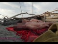 Girlfriend handjob my cock on the public nude beach in front of many strangers - MissCreamy