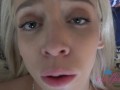 Madison Summers fucked deep, takes it out to give footjob and puts it back for creampie POV AMATEUR