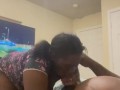 Ebony with big tits Sucks Fat Cock till it CUM 