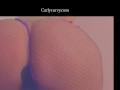 Purple thong with fishnets pillow hump and more! 