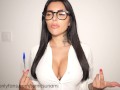 JOI, cum countdown ! italian sexy teacher shows you how to jerk off ( minoukitty )