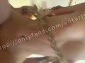 Hot teen girl making hardcore with rope 