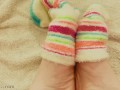 Dirty talk, showing you my feet, and thinking of your cum on them! 