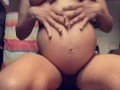 Spit Take on Pregnant Titties and Tummy from snapchat