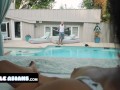 Little Asians - Lucky Pool Boy Surprises His Boss' Beautiful Asian Daughter While Masturbating