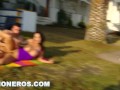 CULIONEROS - Franck Franco Buries His Cock In Busty PAWG Franceska Jaimes Outdoors By The Beach