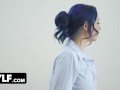 MomDrips - Blue Haired Milf Caught Her Horny Stepson Masturbating And Lets Him Cum Inside Her Pussy