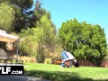 Milfty - Lucky Latino Neighbor Helps Busty Milf With Her Yard Work And Gets Rewarded With Blowjob