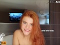 JOI PUNHETA GUIADA - RUIVA SEXY DE LINGERIE AZUL PEDINDO GOZADA NA BUCETINHA - ANNY WARD