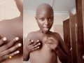 Ebony bald head AKIILISA Licking titties