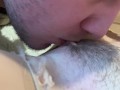 A beautiful pussy in pantyhose was gently fucked