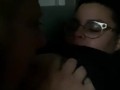 Lesbian Nipple play tease while watching TV