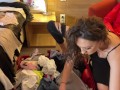 Hot Brunette Babe Small Tits Tight Pussy Isabella shows her Lingerie on Try On Haul Day for LEONS TV