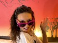Hot Brunette Babe Small Tits Tight Pussy Isabella shows her Lingerie on Try On Haul Day for LEONS TV