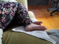 Ignore Footjob While She Plays Her Game