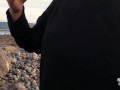 CUM IN MY MOUTH - hot risky public beach blowjob on first tinder date