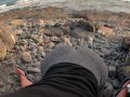 CUM IN MY MOUTH - hot risky public beach blowjob on first tinder date