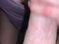 Blonde Dreadlock girl EXTREME close up blowjob