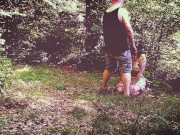 This is the only way to treat a submissive slut wife...Humilation Golden Piss Outdoor Collar Leasher