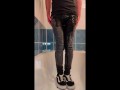 Pissing My Skinny Jeans And Sneakers After A Rainy Walk In The Forest