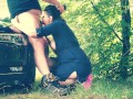 Rimjob in the woods