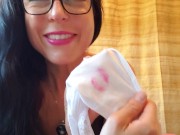 Nerdy Faery Sniffing and Stuffing Her Dirty Panties