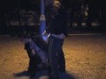 A submissive slut wife takes my piss in her mouth in a public park