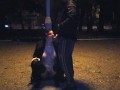 A submissive slut wife takes my piss in her mouth in a public park