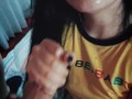 Recibiendo leche calentita en mi carita - BlowJob Cum Facial