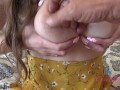 Amateur Penelope Kay with HUGE natural tits gets pussy played with and sucks cock (POV)