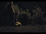 Night life of piss slut in public park